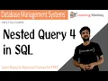 Nested Query 4 in SQL Lesson 81 DBMS Learning Monkey