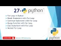 27 - For loop Break Continue Range function Nested Else Statement in Python in Hindi