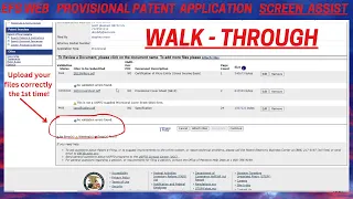 PROVISIONAL PATENT APPLICATION Updated EFS Web Screen Assisted Walk - Through Spring of 2023