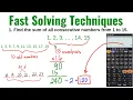 Fast Solving Techniques - Consecutive Numbers