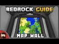 How To Make A MAP WALL Bedrock Guide Tutorial Survival Lets Play Minecraft