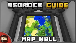 How To Make A MAP WALL Bedrock Guide Tutorial Survival Lets Play Minecraft