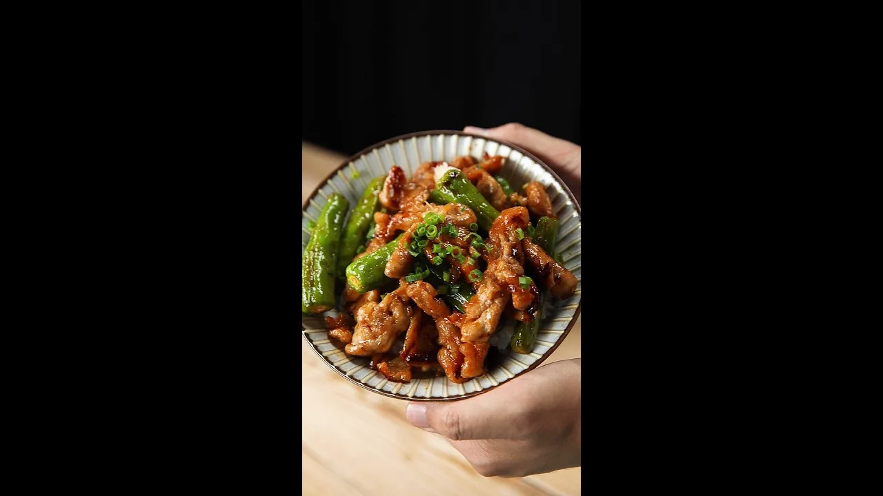 3 / Stir-Fried Green Peppers and Pork #Shorts