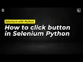 How to click button in selenium python