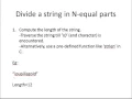 Divide a String in N equal parts