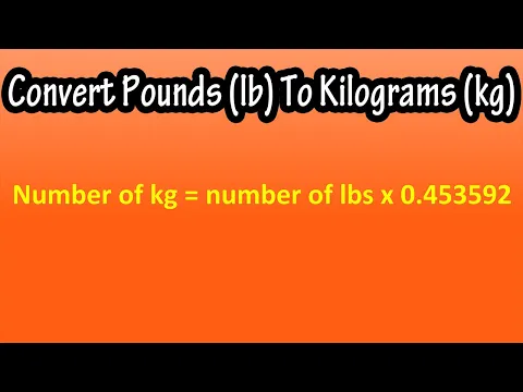 Download MP3 How To Convert Pounds lbs To Kilograms kg Explained - Formula To Convert lbs to kg