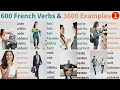 600 French Verbs conjugations daily Sentence Examples pictures conjugaisons des verbes francais
