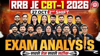 RRB JE Exam Analysis 2026 | RRB JE Paper Review | RRB JE CBT 1 Exam | RRB JE Paper Analysis Shift-2