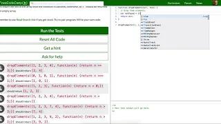 Lets Plya Free Code Camp Intermediate Algortithm scripting Drop it