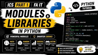 Modules Libraries in Python Math Random Statistics Datetime ICS Part 1 FA IT