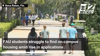 FAU students struggle to find on-campus housing amid rise in applications