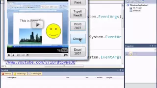 Visual Basic 2010 Express Tutorial 8 - Embedding And Playing YouTube s