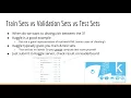 Machine Learning Train vs Validation vs Test Sets