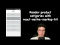 - Render product categories with react-native-markup-kit React Native open-source eCommerce App