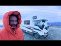 Download Lagu Van CAMPING with my dog on a mountain in Freezing Cold