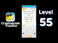 Cryptogram Tripledot Level 55 Answer SolutionGuruji