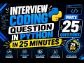 Python Coding Questions for Interviews 25 Must-Know Programs Interview Preparation