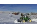 John Deere 8440 plowing snow in Bickleton WA DJI Phantom 3 standard drone and a go pro camera