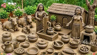 How to make polymer clay miniature kitchen set with clay | Diy clay crafttutorial/viral kitchen set