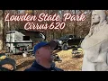 Truck Camping Lowden State Park in the Cirrus 620 How Tall is this Statue