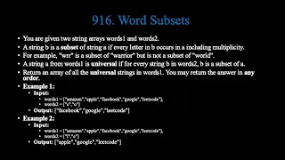 Word Subsets LeetCode 916