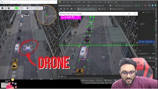 Drone Counting Cars in a Simulator using OpenCV and YOLO - PySimverse