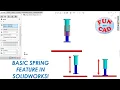 Learn to add a basic spring in SolidWorks Assembly 3D CAD SolidWORKS Animation Tutorial
