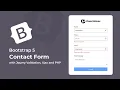 Bootstrap 5 Contact Form with Jquery and PHP