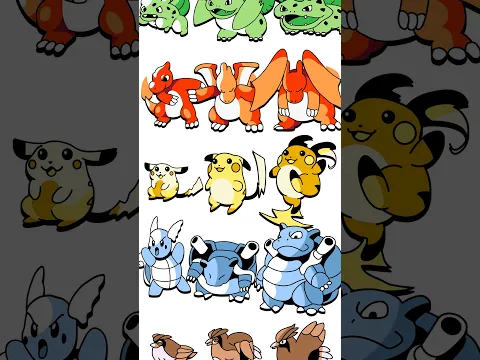 EVOLUTION of POKÉMON RED CLASSIC SPRITES