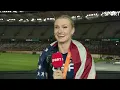 Katie Moon after sharing the Gold Medal in the World Pole Vault Final