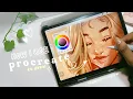how i use procreate to draw my digital art process