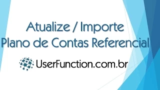 Atualize / Importe Plano de Contas Referencial