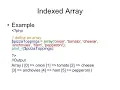 PHP - INDEXED ARRAY