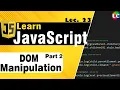 Javascript DOM Create Delete Manipulation Lecture 23 Learn Coding