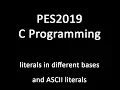 C Programming - Literals in different bases and ASCII literals