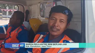 Warga Pamekasan Rela Antre Berjam jam di SPBU Demi BBM Subsidi