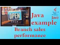Branch sales performance - Java Example