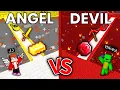Download Lagu JJ and Mikey : ANGEL vs DEVIL Bridge Battle in Minecraft - Maizen
