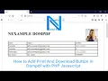 PHP How to Add Print And Download Button in Dompdf with PHP Javascript dompdf full tutorial