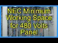 NEC Minimum Working Space for 480 Volts Panel
