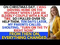On Christmas Day, I Helped An Elderly Couple With A Flat Tire On The Highway. Ten Days Later...