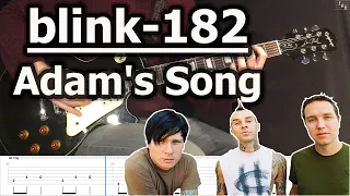 Blink-182 - Adam s Song Guitar Tabs Tutorial