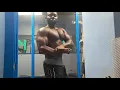 black muscle man flexing chest bounce