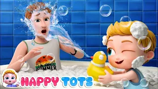 Bath Song Compilation 🧼 Splish Splash Good Habits | Happy Tots Nursery Rhymes & Kids Songs