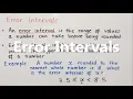 Error Intervals