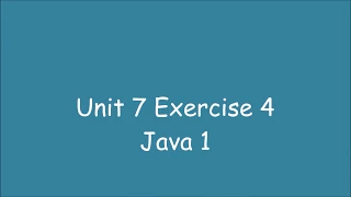 TCH321 Java Unit 7 Exercise 4