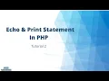 Echo Print Statement In PHP CodeWithAdnan