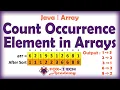 Count occurrence of every element in arrays Java Arrays Count element Fox Tech Academy