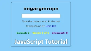 JavaScript Tutorial - Create a Word Shuffle Typing Game