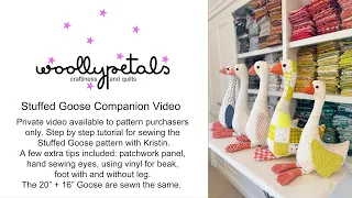Stuffed Goose pattern Companion with woollypetals